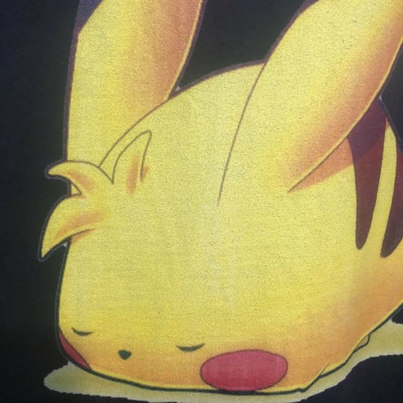 American Apparel Pokemon Pikachu Sleeping Shirt Navy Men’s Small Made In USA. - Picture 3 of 12